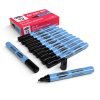Show-me Slim Barrel Fine Drywipe Markers Black - Pack 12