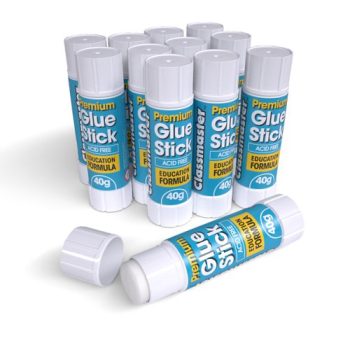 Classmaster Premium PVP Large Glue Sticks - Pack 12