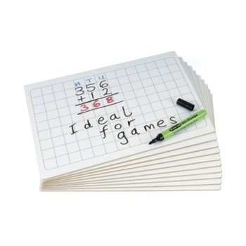 Show-me A4 Rigid Gridded Plain Reverse 10 Drywipe Lapboards
