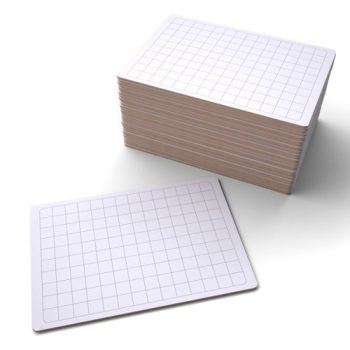 Show-me A4 Rigid Gridded Plain Reverse 30 Drywipe Lapboards