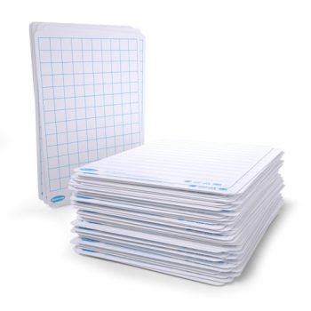 Show-me A4 Whiteboards Lined and Gridded - Pack 100
