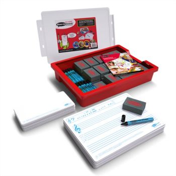 Show-me Combination Pack Music Ruled Whiteboards in Gratnell Tray - 121 Pieces