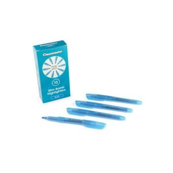 Classmaster Slim Barrel Highlighters Blue - Box 10