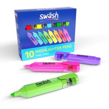 Swash Premium Highlighters Assorted Colours - Pack 10
