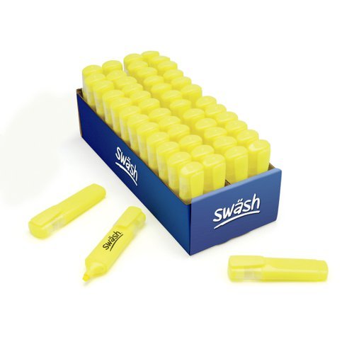 Swash Premium Highlighters Yellow Classpack - Box 48