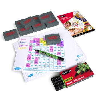 Show-me A4 Whiteboards Hundred Squared Pack - 10 Sets