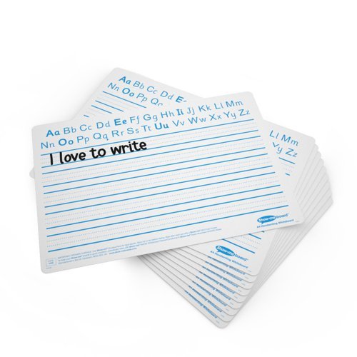 Show-me A4 Whiteboards Handwriting and Plain - Pack 10