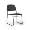 Jive stacking chair with black frame in black fabric  - JIV300K-K