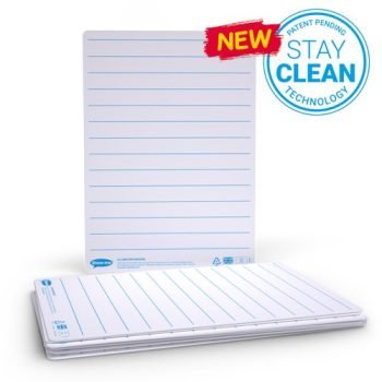 Show-me A4 Whiteboards Lined and Plain - Pack 10