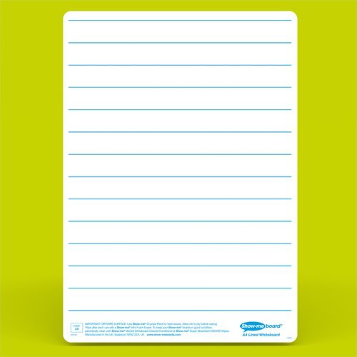 Show-me A4 Whiteboards Lined and Plain - Pack 100