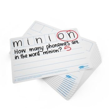 Show-me A4 Whiteboards 6-Frame Phoneme and Plain - Pack 10