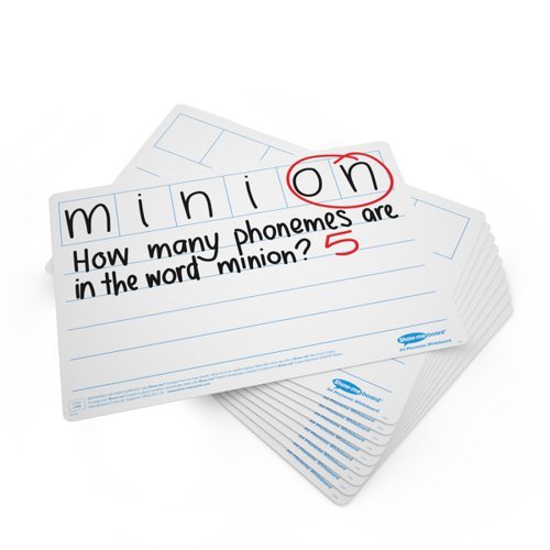 Show-me A4 Whiteboards 6-Frame Phoneme and Plain - Pack 10