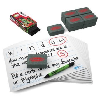 Show-me A4 Whiteboards 6-Frame Phoneme and Plain - 10 Sets