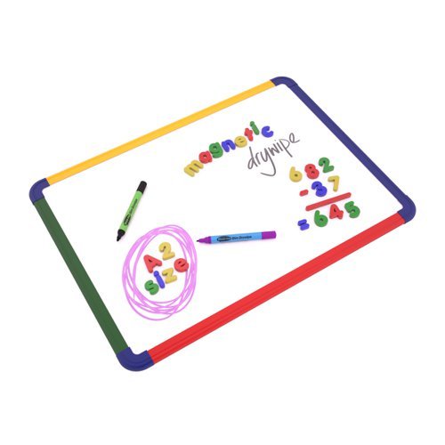 Show-me Magnetic Rainbow Framed Whiteboard A2 Gridded and Plain - Each