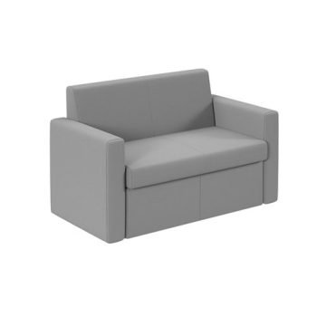 Melody double seater fabric sofa in Grey - MEL50002-SG