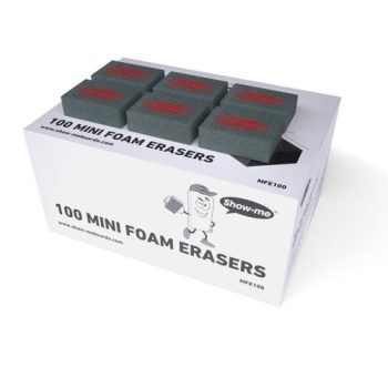 Show-me Mini Foam Whiteboard Erasers Bulk Box - Pack 100