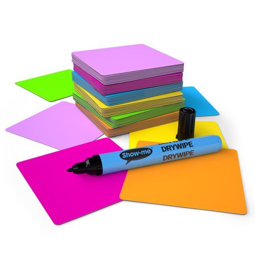 Show-me Magnet-Notes 60 75x75mm Assorted Colours - Pack 60