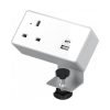 Desktop Power Module 1x 240v UK Socket 30W USB-C 27W USB-A White - NEB2-WH