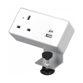 Desktop Power Module 1x 240v UK Socket 30W USB-C 27W USB-A White - NEB2-WH