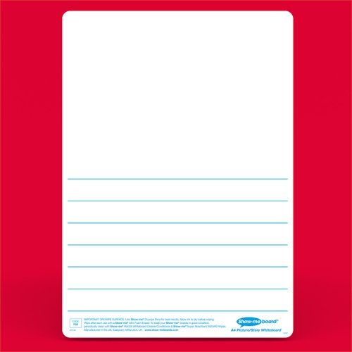Show-me A4 Whiteboards Picture Story and Plain - Pack 10