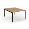 Connex back to back desks 1200mm x 1600mm black frame beech top - SCO1216-K-B