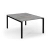 Connex back to back desks 1200mm x 1600mm black frame grey oak top - SCO1216-K-GO