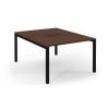 Connex back to back desks 1200mm x 1600mm black frame walnut top - SCO1216-K-W