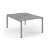 Connex back to back desks 1200mm x 1600mm silver frame grey oak top - SCO1216-S-GO