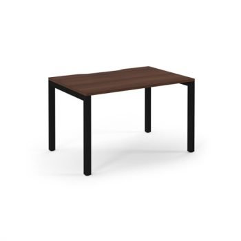 Connex single desk 1200mm x 800mm black frame walnut top - SCO128-K-W