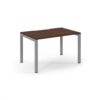Connex single desk 1200mm x 800mm silver frame walnut top - SCO128-S-W