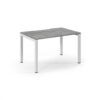 Connex single desk 1200mm x 800mm white frame grey oak top - SCO128-WH-GO