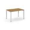 Connex single desk 1200mm x 800mm white frame oak top - SCO128-WH-O