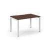 Connex single desk 1200mm x 800mm white frame walnut top - SCO128-WH-W