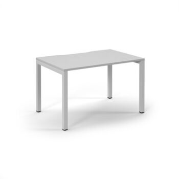Connex single desk 1200mm x 800mm white frame white top - SCO128-WH-WH