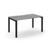 Connex single desk 1400mm x 800mm black frame grey oak top - SCO148-K-GO