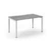 Connex single desk 1400mm x 800mm white frame grey oak top - SCO148-WH-GO