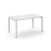 Connex single desk 1400mm x 800mm white frame white top - SCO148-WH-WH