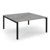 Connex back to back desks 1600mm x 1600mm black frame grey oak top - SCO1616-K-GO