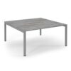 Connex back to back desks 1600mm x 1600mm silver frame grey oak top - SCO1616-S-GO