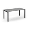 Connex single desk 1600mm x 800mm black frame grey oak top - SCO168-K-GO
