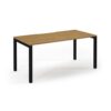Connex single desk 1600mm x 800mm black frame oak top - SCO168-K-O