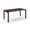 Connex single desk 1600mm x 800mm black frame walnut top - SCO168-K-W