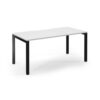Connex single desk 1600mm x 800mm black frame white top - SCO168-K-WH