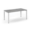Connex single desk 1600mm x 800mm white frame grey oak top - SCO168-WH-GO