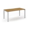 Connex single desk 1600mm x 800mm white frame oak top - SCO168-WH-O