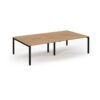 Connex double back to back desks 2800mm x 1600mm black frame beech top - SCO2816-K-B