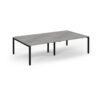 Connex double back to back desks 2800mm x 1600mm black frame grey oak top - SCO2816-K-GO