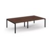Connex double back to back desks 2800mm x 1600mm black frame walnut top - SCO2816-K-W