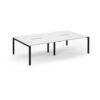 Connex double back to back desks 2800mm x 1600mm black frame white top - SCO2816-K-WH