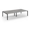 Connex double back to back desks 3200mm x 1600mm black frame grey oak top - SCO3216-K-GO